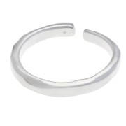 Anello regolabile con martello - Misura da 56 a 62 - Placcatura in argento x1|raw }}