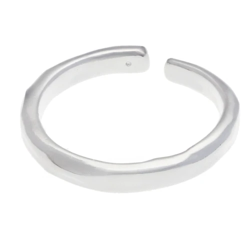 Anello regolabile con martello - Misura da 56 a 62 - Placcatura in argento x1