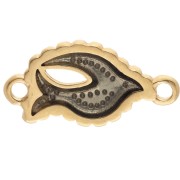 Distanziatore per uccelli 20x10 mm con resina epossidica - Dorato con oro fino - Blu grigio x1