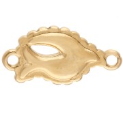 Distanziatore per uccelli 20x10 mm con resina epossidica - Dorato con oro fino - Blu grigio x1