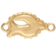 Distanziatore per uccelli 20x10 mm con resina epossidica - Dorato con oro fino - Blu grigio x1
