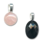 Chiusura a colla per ciondolo 17x7 mm - Argento x1