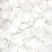 Perline Miyuki Tila 5x5x1,9 mm TL-0402 - Bianco confezione da 100g