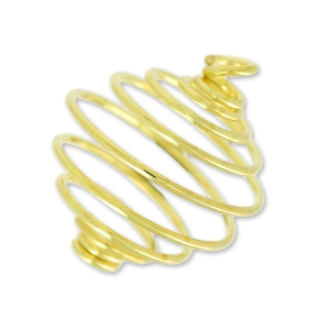 Pendente gabbia per perle mm. 12 dorato x1