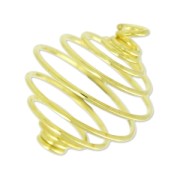 Pendente gabbia per perle mm. 18 dorato x1|raw }}