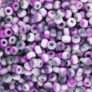 Perline Miyuki 8/0 55060 - Bianco opaco e viola funky, 8 g|raw }}