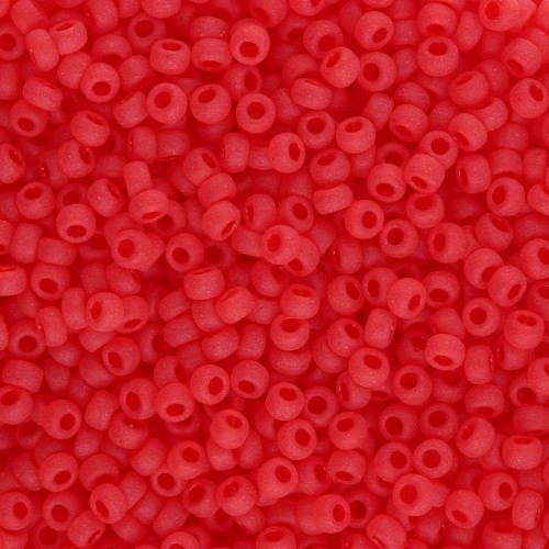 Perline Miyuki 11/0 140F - Trasparente rosso chiaro opaco x 8 g