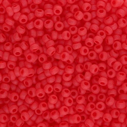 Perline Miyuki 11/0 140F - Trasparente rosso chiaro opaco x 8 g
