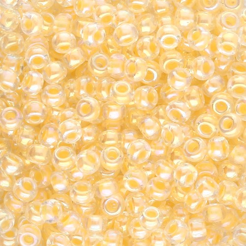 Perline Miyuki 8/0 273 - Giallo chiaro con rivestimento Crystal AB x 8 g