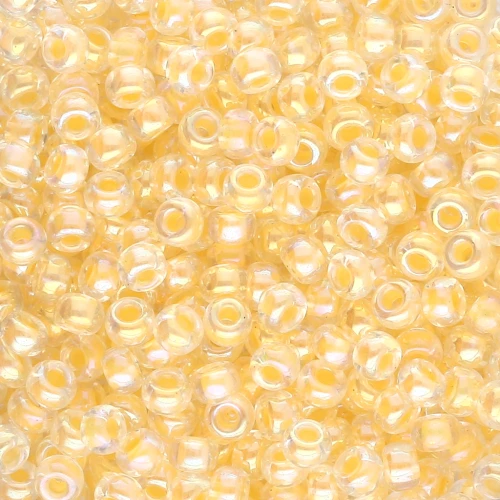 Perline Miyuki 8/0 273 - Giallo chiaro con rivestimento Crystal AB x 8 g