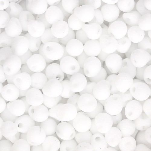 Mini-perline Miyuki 3,4 mm DP402F - Bianco opaco opaco x8 g