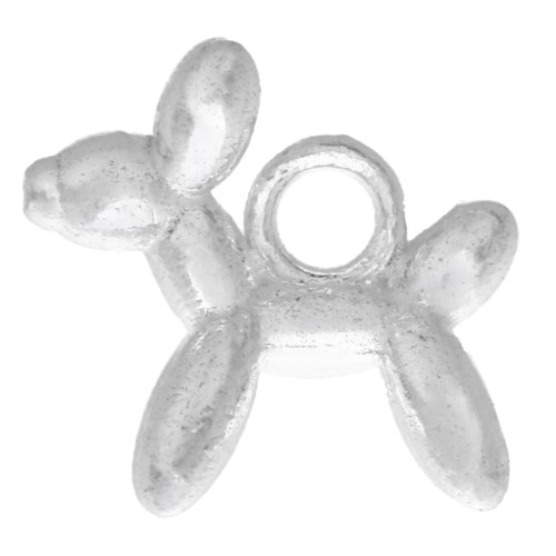 Ciondolo a forma di cane con palloncino, 9,75 mm - Argento 925 x1