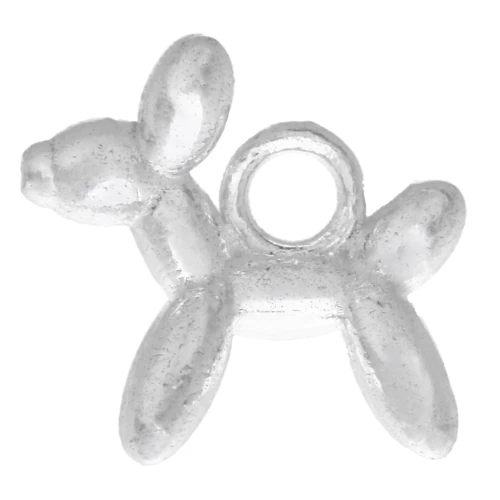 Ciondolo a forma di cane con palloncino, 9,75 mm - Argento 925 x1