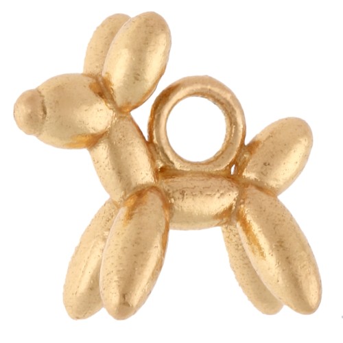 Ciondolo a forma di palloncino da 10 mm - Argento 925 con Dorato con oro fino x1