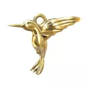 Ciondolo colibrì 13 mm in Argento 925 dorato con oro fino x1