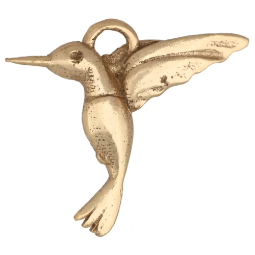 Ciondolo colibrì 12,5x13,8 mm - Argento 925 dorato con oro fino x1