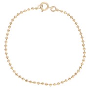Bracciale a maglie con sfere striate da 2 mm - Placcato oro da 3 micron x 17 cm|raw }}