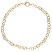 Bracciale a maglie Marine 3,8 mm - Placcato oro 3 micron x 17 cm