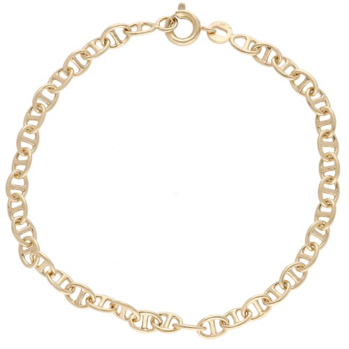 Bracciale a maglie Marine 3,8 mm - Placcato oro 3 micron x 17 cm