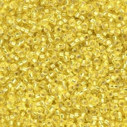 Perline Rocaille Miyuki 15/0 6 - Giallo con bordino argentato x8 g