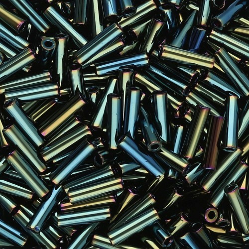 Bugles Miyuki 6 mm BGL-453 - Verde bosco metallizzato Iris x 10 g