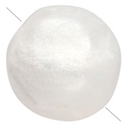 Perla rotonda irregolare sfaccettata da 8 mm in resina opaca - Bianco perlato x8