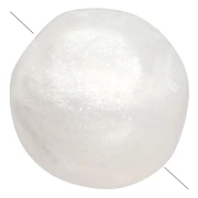 Perla rotonda irregolare sfaccettata da 8 mm in resina opaca - Bianco perlato x8
