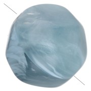 Perla rotonda irregolare sfaccettata da 8 mm in resina traslucida - Blu fumé marmorizzato x8