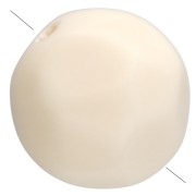 Perla rotonda irregolare sfaccettata da 8 mm in resina opaca - Ecru x8