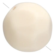 Perla rotonda irregolare sfaccettata da 8 mm in resina opaca - Ecru x8
