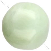 Perla rotonda irregolare sfaccettata da 10 mm in resina traslucida - Lichene marmorizzato x6