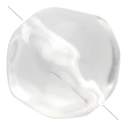 Perla rotonda irregolare sfaccettata da 10 mm in resina trasparente - Crystal x6