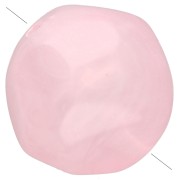 Rosa chiaro - Perla rotonda irregolare sfaccettata da 10 mm in resina traslucida rosa chiaro marmorizzato x6 Perla rotonda irregolare sfaccettata da 10 mm in resina traslucida rosa chiaro marmorizzato x6