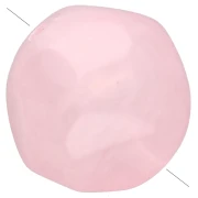 Perla rotonda irregolare sfaccettata da 10 mm in resina traslucida rosa chiaro marmorizzato x6