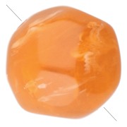Abricot - Perla rotonda irregolare sfaccettata da 10 mm in resina traslucida - Albicocca marmorizzata x6 Perla rotonda irregolare sfaccettata da 10 mm in resina traslucida - Albicocca marmorizzata x6