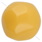 Perla rotonda irregolare sfaccettata da 12 mm in resina opaca - Miele x4