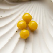 Perla rotonda irregolare sfaccettata da 12 mm in resina opaca - Miele x4