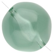 Perla rotonda irregolare sfaccettata da 12 mm in resina trasparente - Verde muschio x4