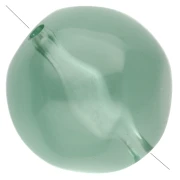 Perla rotonda irregolare sfaccettata da 12 mm in resina trasparente - Verde muschio x4