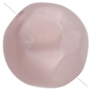 Perla rotonda irregolare sfaccettata da 12 mm in resina trasparente - Rosa antico perlato x4