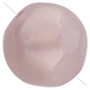 Perla rotonda irregolare sfaccettata da 12 mm in resina trasparente - Rosa antico perlato x4
