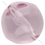 Perla rotonda irregolare sfaccettata da 12 mm in resina trasparente - Parma x4