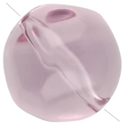 Perla rotonda irregolare sfaccettata da 12 mm in resina trasparente - Parma x4