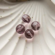 Perla rotonda irregolare sfaccettata da 12 mm in resina trasparente - Parma x4