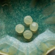 Perla rotonda irregolare sfaccettata da 12 mm in resina trasparente - Champagne x4