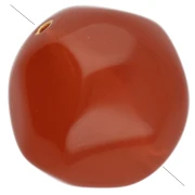 Perla rotonda irregolare sfaccettata da 12 mm in resina trasparente - Confezione da 4