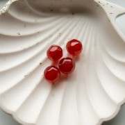 Perla rotonda irregolare sfaccettata da 12 mm in resina trasparente - Confezione da 4