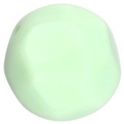 Perline tonde irregolari sfaccettate da 14 mm in resina opaca - Verde pastello x1