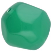 Perla rotonda irregolare sfaccettata da 14 mm in resina trasparente - Giada x1