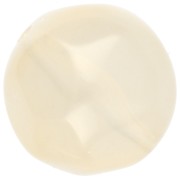 Perline sfaccettate tonde irregolari da 14 mm in resina trasparente - Champagne x1